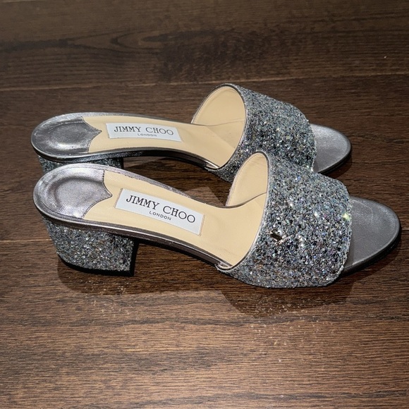Jimmy Choo Women’s Sequined Minea 45 Slippers Size 37.5/7.5 - Picture 8 of 12